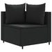 Set mobilier de grădină cu perne, 5 piese, negru, poliratan - WALTI WALTI