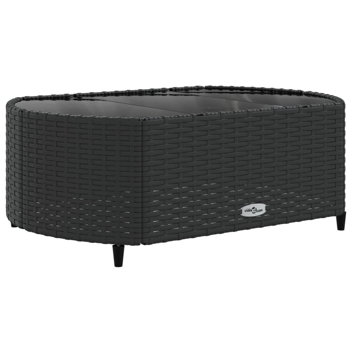 Set mobilier de grădină cu perne, 5 piese, negru, poliratan - WALTI WALTI