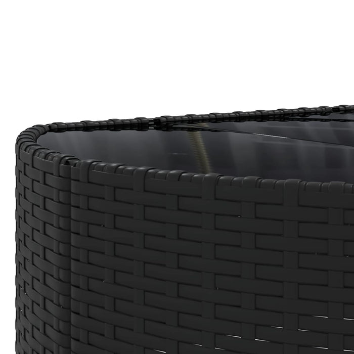 Set mobilier de grădină cu perne, 5 piese, negru, poliratan - WALTI WALTI