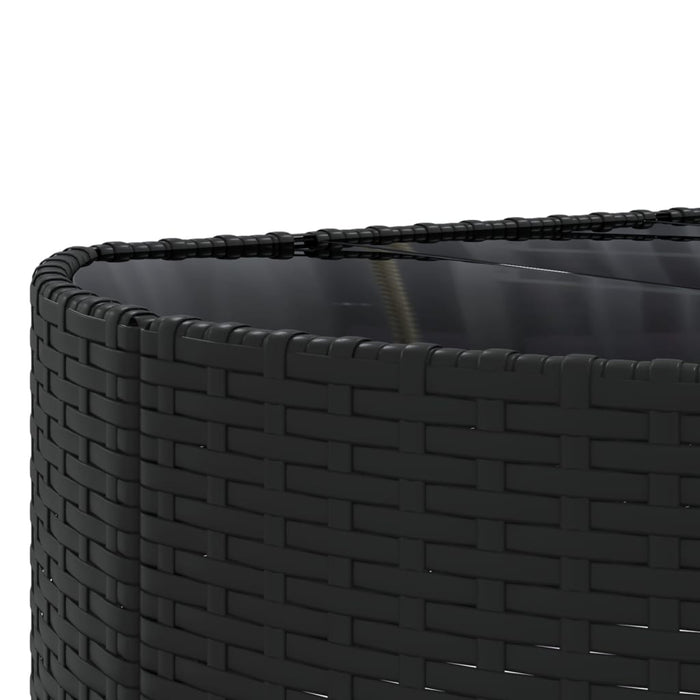 Set mobilier de grădină cu perne, 5 piese, negru, poliratan - WALTI WALTI