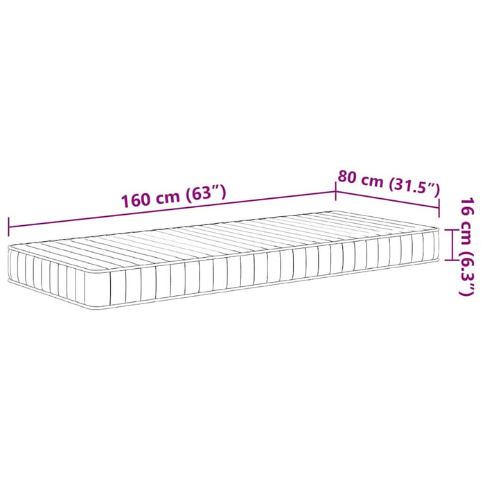 Saltea din spumă pentru copii, fermitate medie moale, 80x160 cm - WALTI WALTI