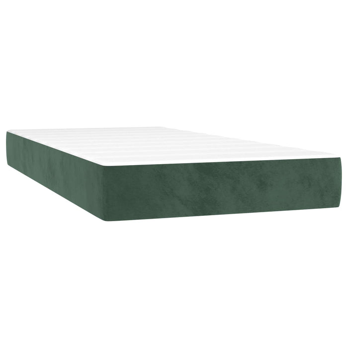 Saltea cu arcuri buzunar, fermitate medie, verde închis, 90x210x20 cm, catifea - WALTI WALTI
