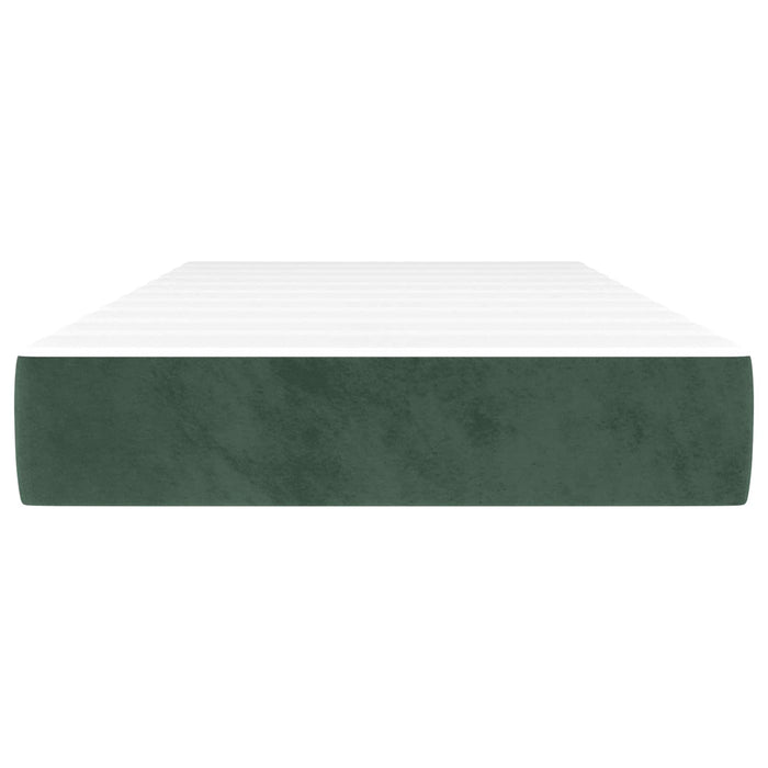Saltea cu arcuri buzunar, fermitate medie, verde închis, 90x210x20 cm, catifea - WALTI WALTI
