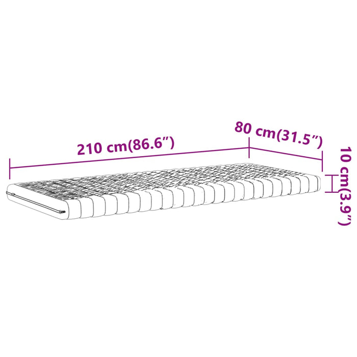 Saltea din spumă, alb, 80x210 cm, duritate 7 zone 20 ILD - WALTI WALTI