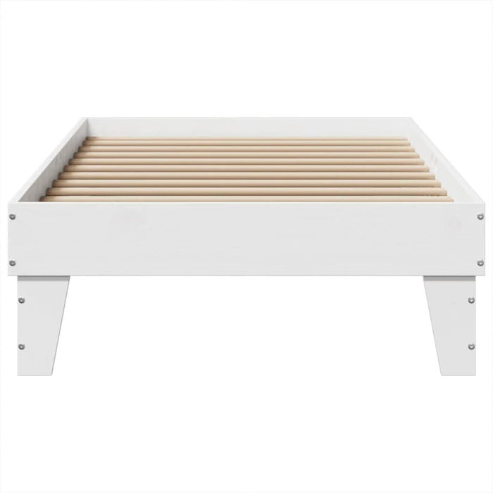 Cadru pat fără saltea, alb, 100x200 cm, lemn masiv pin - WALTI WALTI