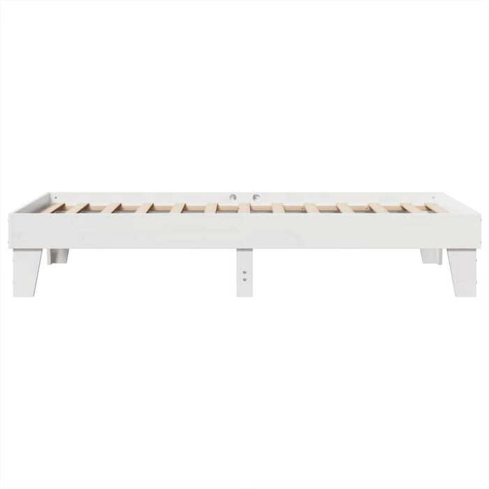 Cadru pat fără saltea, alb, 100x200 cm, lemn masiv pin - WALTI WALTI