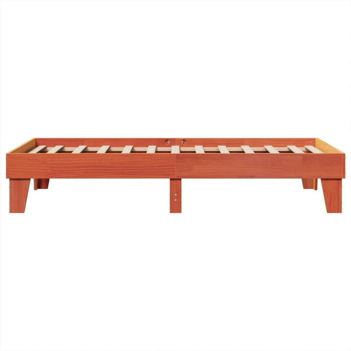 Cadru pat fără saltea, maro ceruit, 75x190 cm, lemn masiv pin - WALTI WALTI