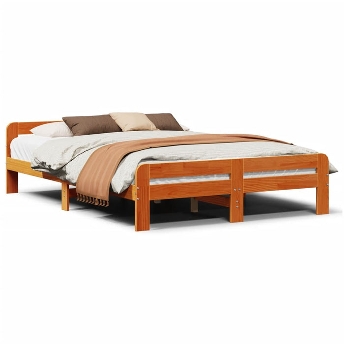 Cadru de pat fără saltea, maro ceruit 140x200 cm lemn masiv pin - WALTI WALTI
