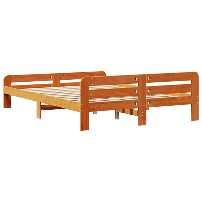Cadru de pat fără saltea, maro ceruit 140x200 cm lemn masiv pin - WALTI WALTI