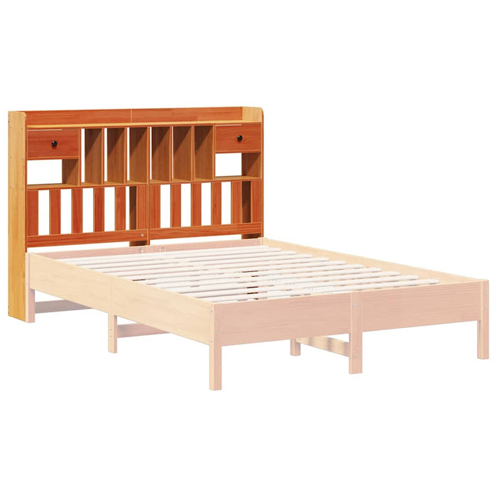 Tăblie de pat cu depozitare maro ceruit, 150 cm, lemn masiv pin - WALTI WALTI