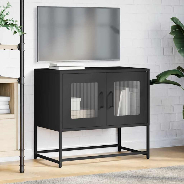 Dulap TV, negru, 68x39x60,5 cm, oțel laminat la rece - WALTI WALTI