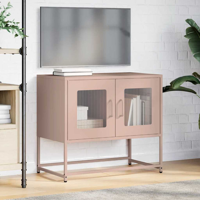 Dulap TV, roz, 68x39x60,5 cm, oțel laminat la rece - WALTI WALTI
