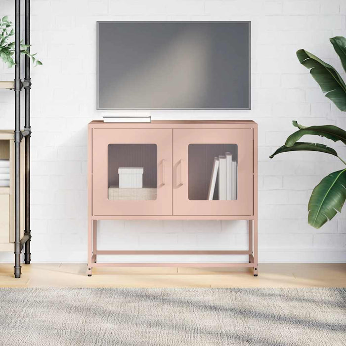 Dulap TV, roz, 68x39x60,5 cm, oțel laminat la rece - WALTI WALTI