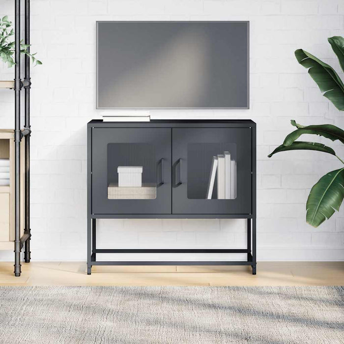 Dulap TV, antracit, 68x39x60,5 cm, oțel laminat la rece - WALTI WALTI