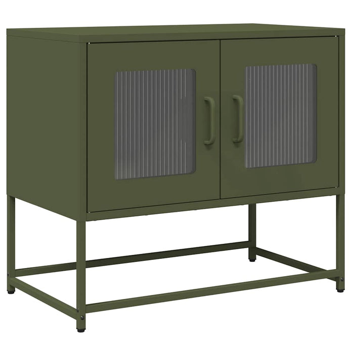Dulap TV, verde măsliniu, 68x39x60,5 cm, oțel laminat la rece - WALTI WALTI