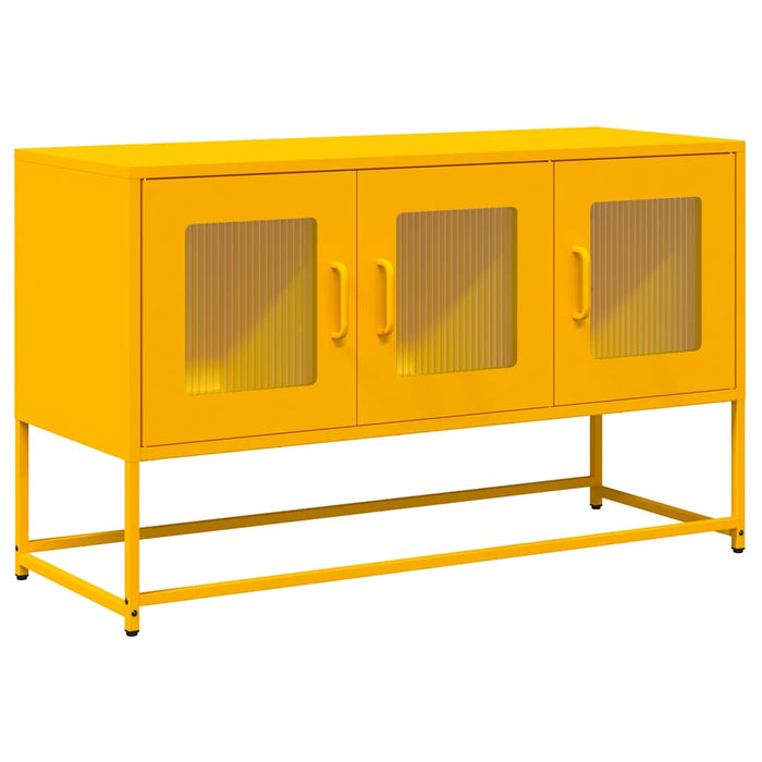 Dulap TV, galben muștar, 100,5x39x60,5 cm, oțel laminat la rece WALTI
