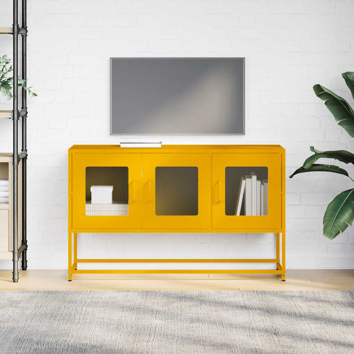 Dulap TV, galben muștar, 100,5x39x60,5 cm, oțel laminat la rece WALTI