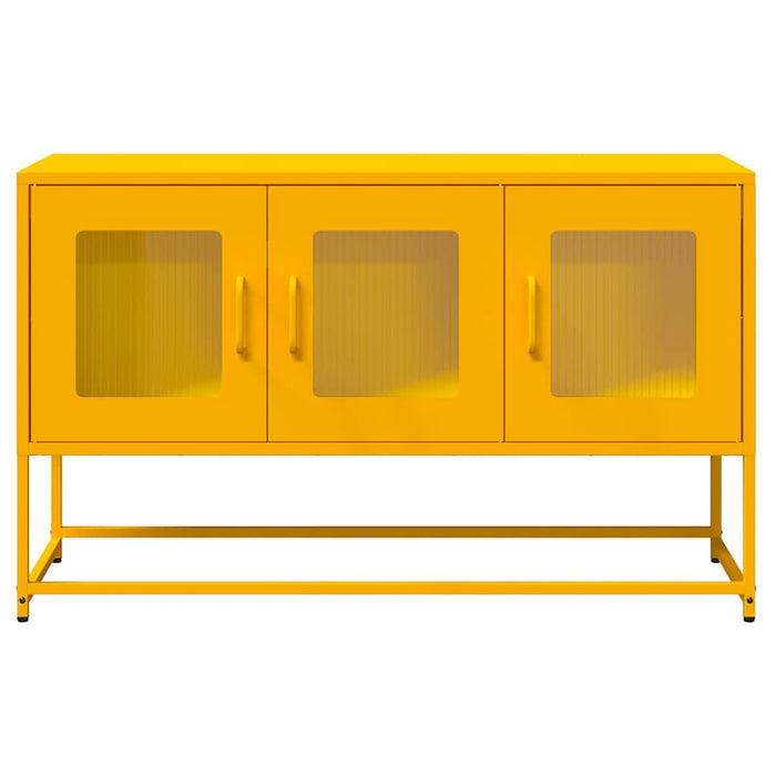 Dulap TV, galben muștar, 100,5x39x60,5 cm, oțel laminat la rece WALTI