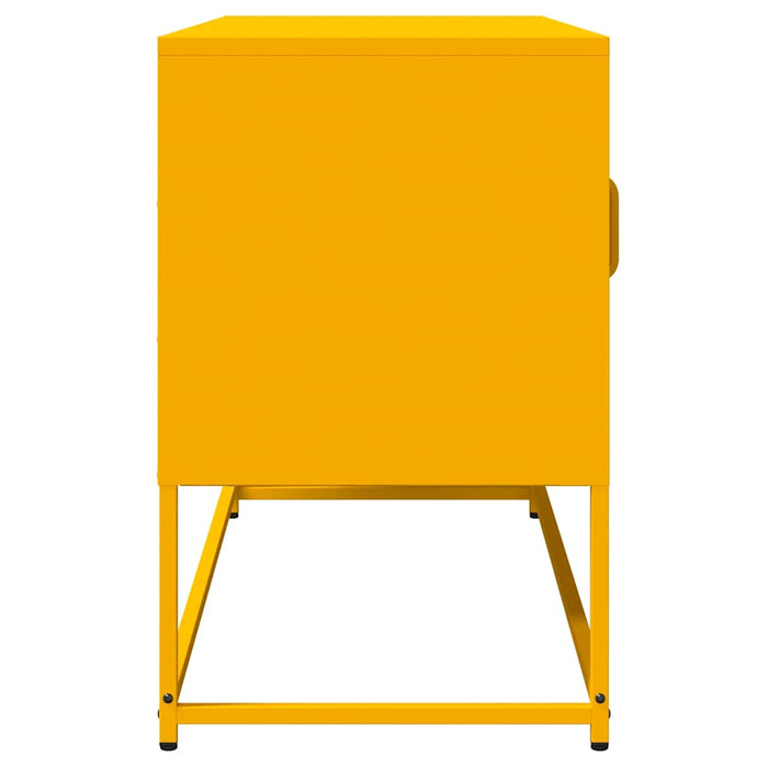 Dulap TV, galben muștar, 100,5x39x60,5 cm, oțel laminat la rece WALTI