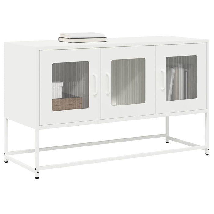 Dulap TV, alb, 100,5x39x60,5 cm, oțel laminat la rece - WALTI WALTI