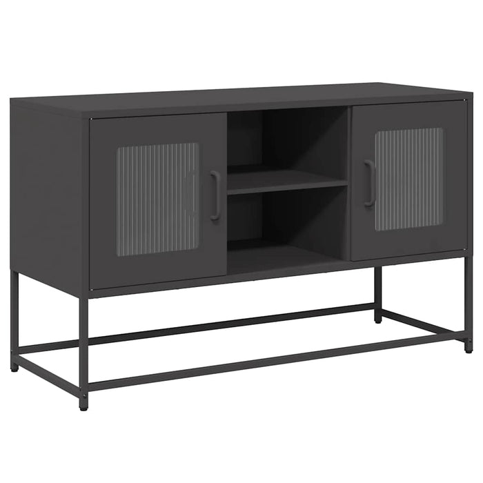 Dulap TV, negru, 68,5x39x60,5 cm, oțel WALTI