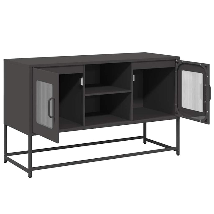 Dulap TV, negru, 68,5x39x60,5 cm, oțel WALTI