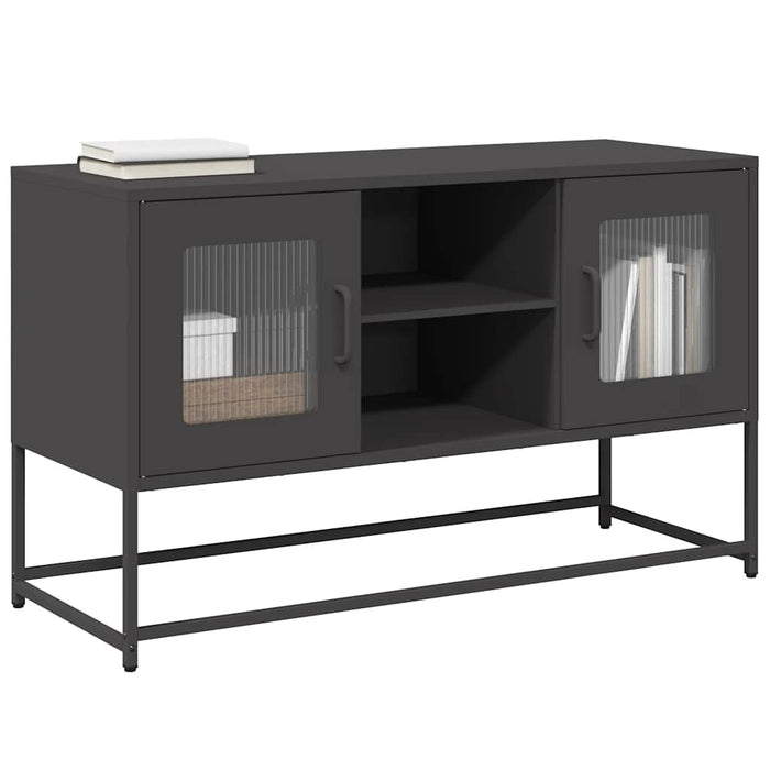 Dulap TV, negru, 68,5x39x60,5 cm, oțel WALTI