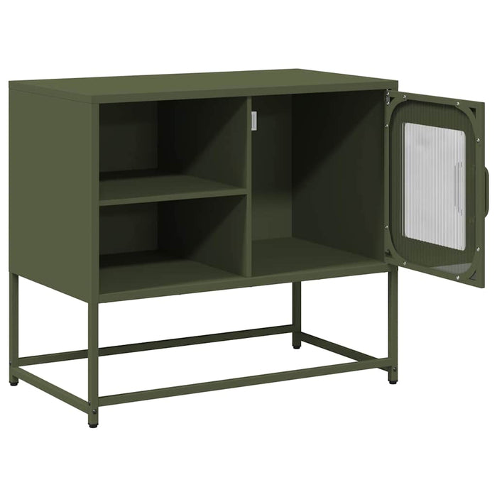Dulap TV, verde măsliniu, 68x39x60,5 cm, oțel - WALTI WALTI