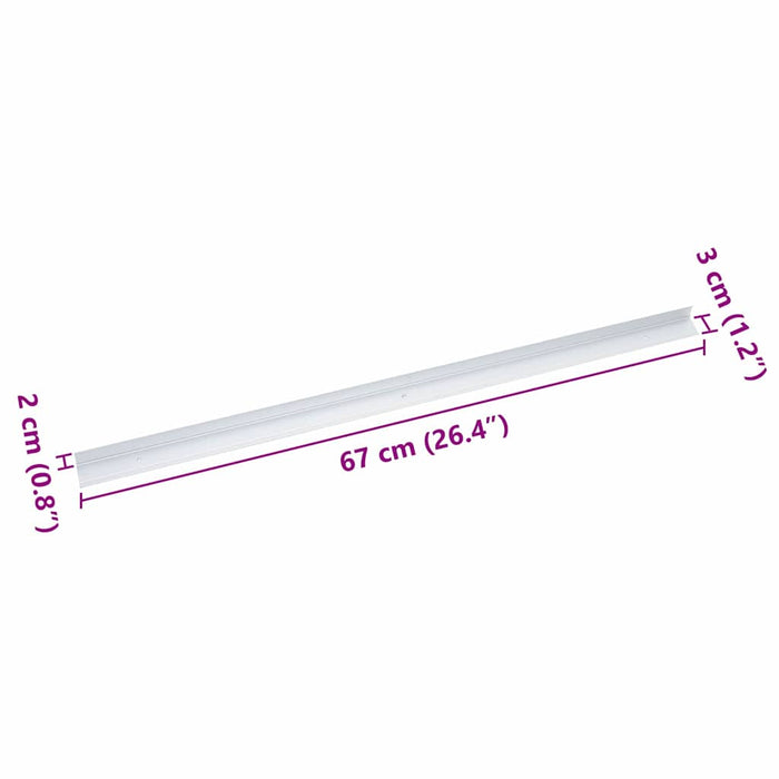 Profile pentru marginea treptelor 30 pcs Argintiu 67 x 3 x 2 cm - WALTI WALTI