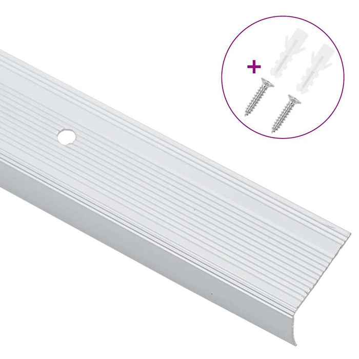 Profile pentru marginea treptelor 30 pcs Argintiu 67 x 3 x 2 cm - WALTI WALTI