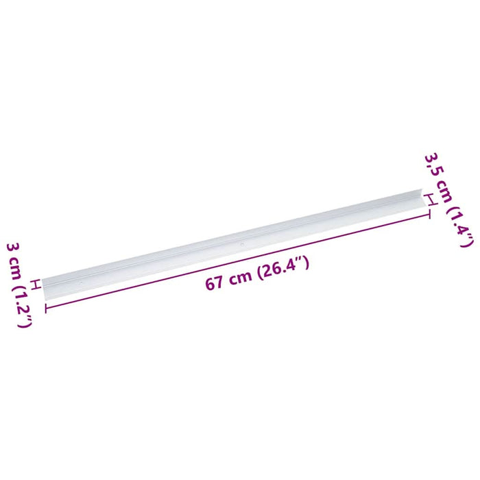 Profile pentru marginea treptelor 30 pcs Argintiu - WALTI WALTI