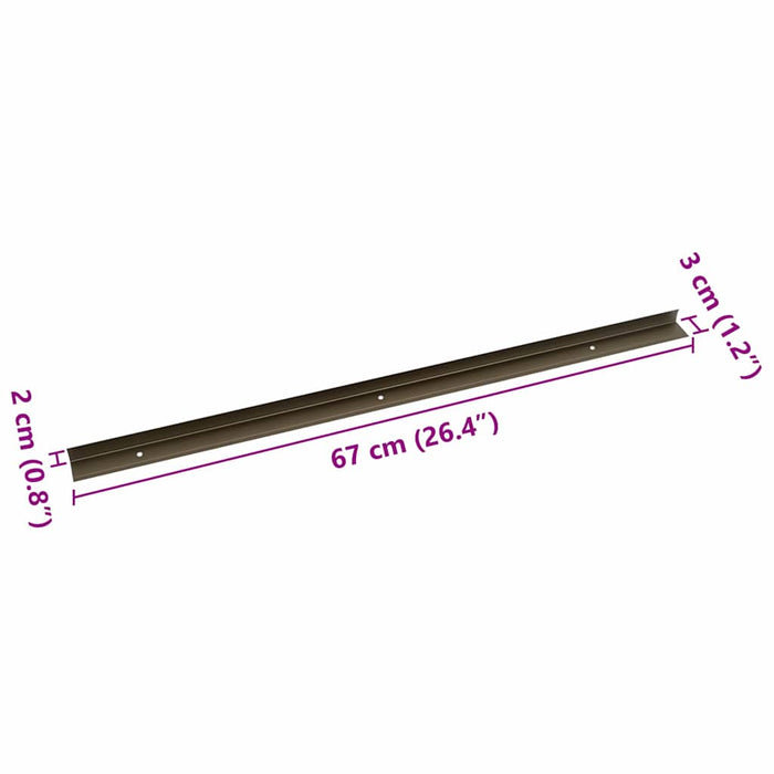 Profile pentru marginea treptelor 30 pcs Maro 67 x 3 x 2 cm - WALTI WALTI