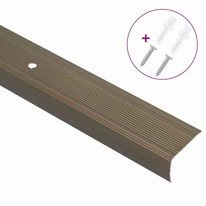 Profile pentru marginea treptelor 30 pcs Maro 67 x 3 x 2 cm - WALTI WALTI