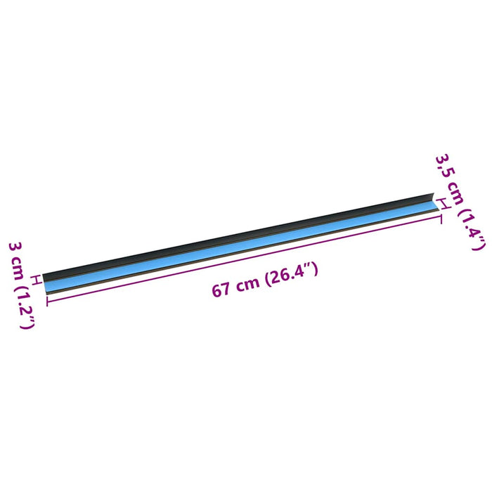 Profile pentru marginea treptelor 10 pcs Maro 67 x 3.5 x 3 cm - WALTI WALTI