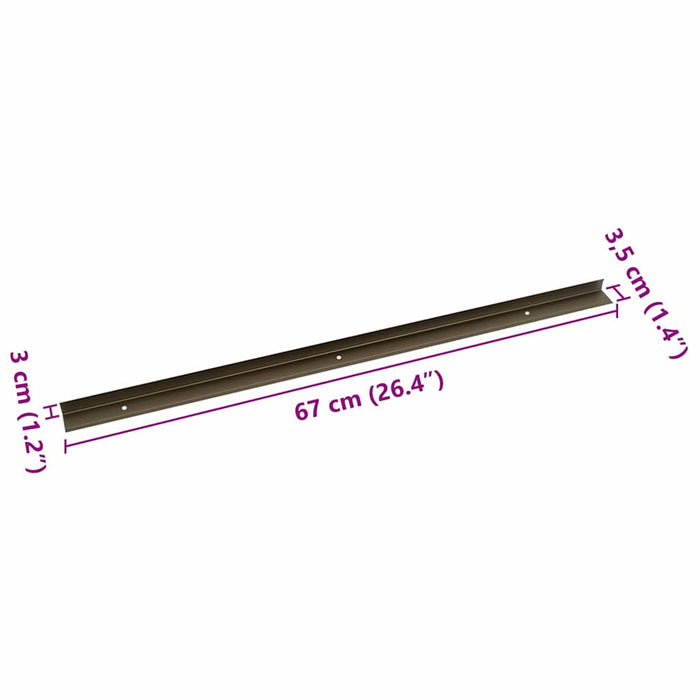 Profile pentru marginea treptelor 30 pcs Maro 67 x 3.5 x 3 cm - WALTI WALTI