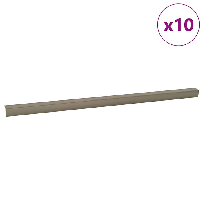 Profile pentru marginea treptelor 10 pcs Șampanie 67 x 3 x 2 cm - WALTI WALTI