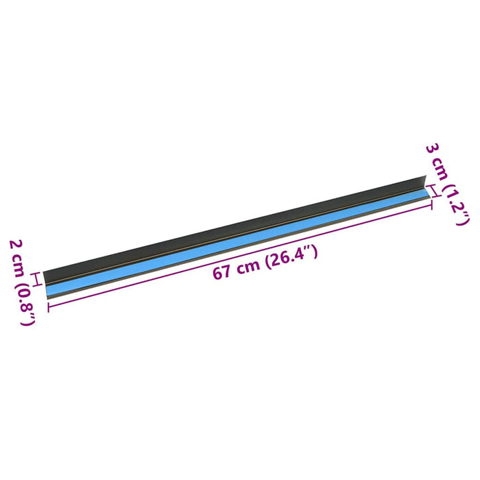 Profile pentru marginea treptelor 10 pcs Șampanie 67 x 3 x 2 cm - WALTI WALTI