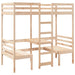 Cadru pat etajat, birou/scaune, 90x190 cm, lemn masiv pin - WALTI WALTI