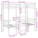 Cadru pat etajat, birou/scaune, 90x190 cm, lemn masiv pin - WALTI WALTI