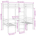 Cadru pat etajat birou/scaune, maro, 75x190 cm, lemn masiv pin - WALTI WALTI