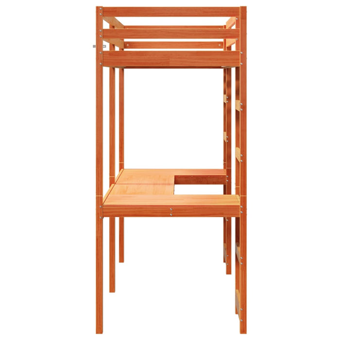 Cadru pat supraetajat fără saltea maro 75x190 cm lemn masiv pin - WALTI WALTI