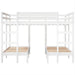 Pat supraetajat triplu, alb 140x200/70x140 cm lemn pin - WALTI WALTI