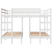 Pat supraetajat triplu, alb 160x200/80x160 cm lemn pin - WALTI WALTI