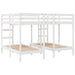 Pat supraetajat triplu, alb 160x200/80x160 cm lemn pin - WALTI WALTI