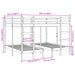 Pat supraetajat triplu, alb 160x200/80x160 cm lemn pin - WALTI WALTI