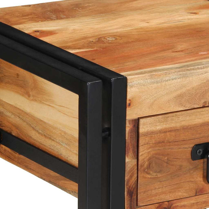 Dulap de noapte 2 pcs Maro 40 x 35 x 50 cm lemn masiv de acacia - WALTI WALTI