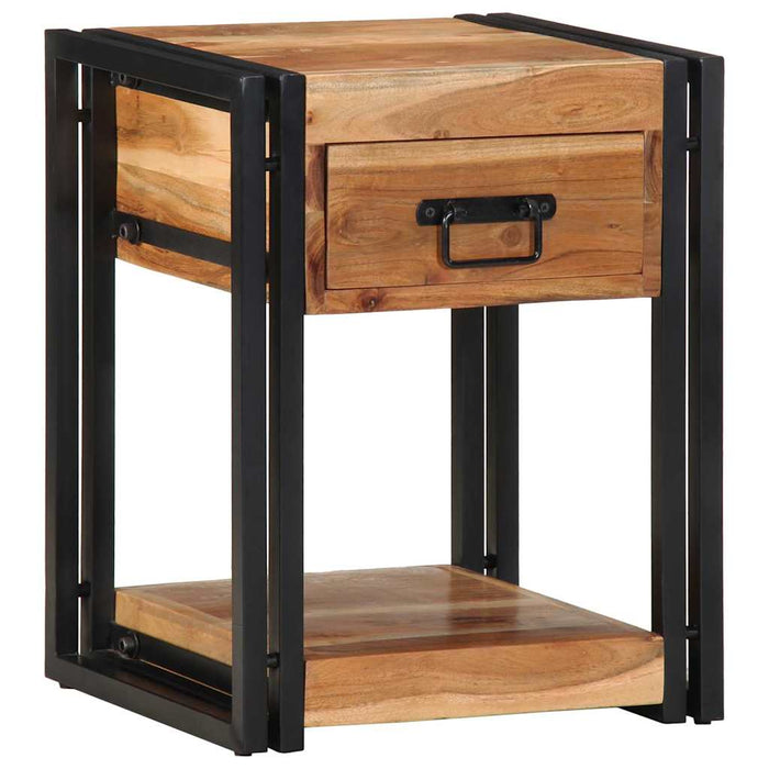 Dulap de noapte 2 pcs Maro 40 x 35 x 50 cm lemn masiv de acacia - WALTI WALTI