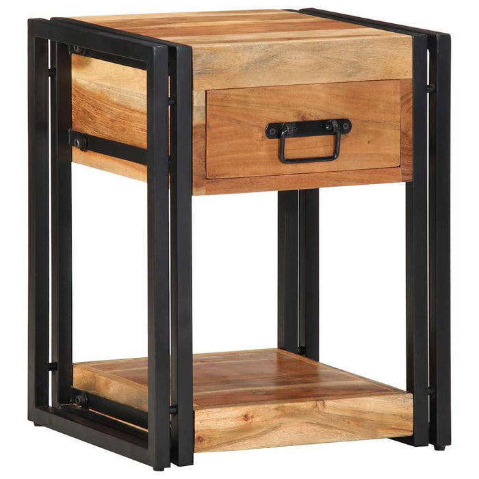 Dulap de noapte 2 pcs Maro 40 x 35 x 50 cm lemn masiv de acacia - WALTI WALTI