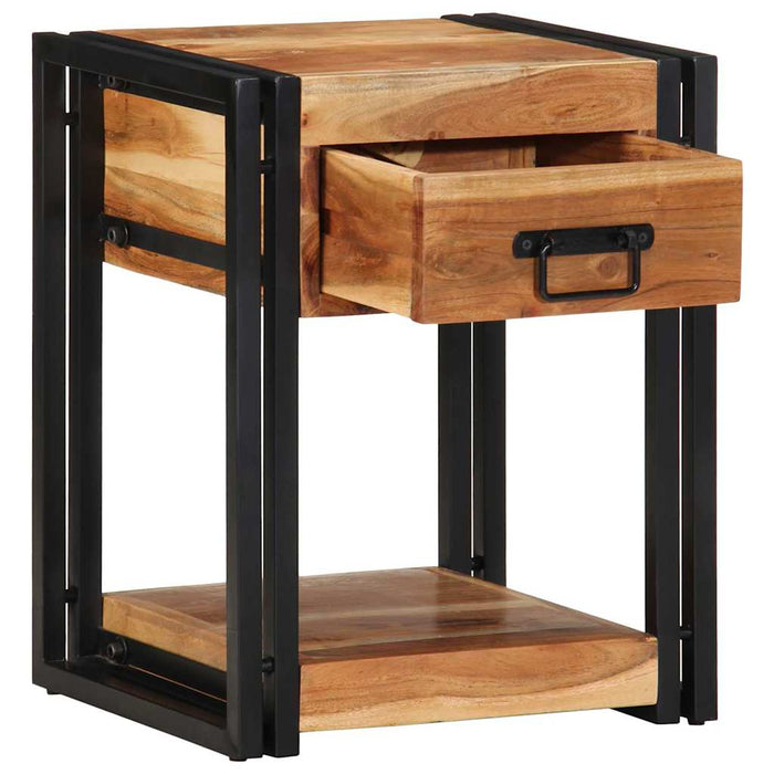 Dulap de noapte 2 pcs Maro 40 x 35 x 50 cm lemn masiv de acacia - WALTI WALTI