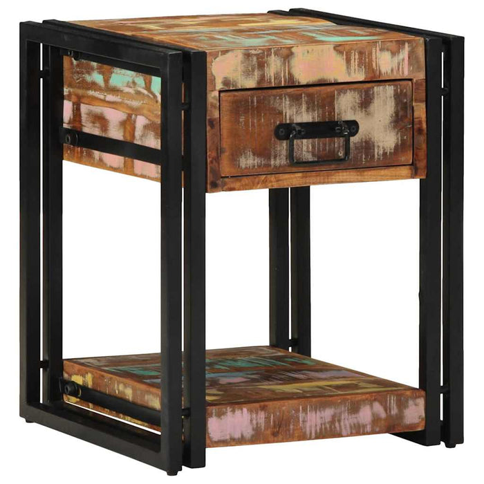 Dulap de noapte Multicolour 40 x 40 x 50 cm Lemn masiv reciclat - WALTI WALTI